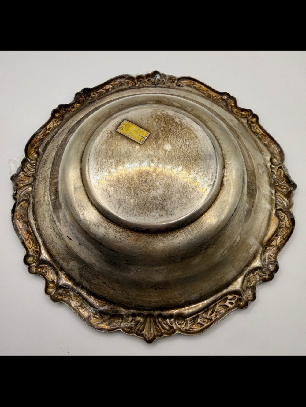 Vintage Silver-Tone Decorative Bowl/ Serving Trays - Picture 6 of 14